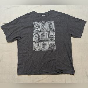 Star Wars Charcoal Gray 'Expressions of a Wookiee' Graphic Tee